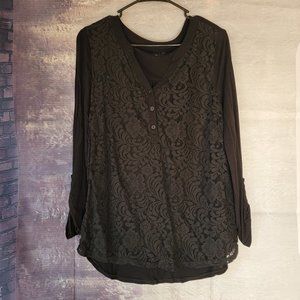 Apt. 9 Black Lace Blouse!